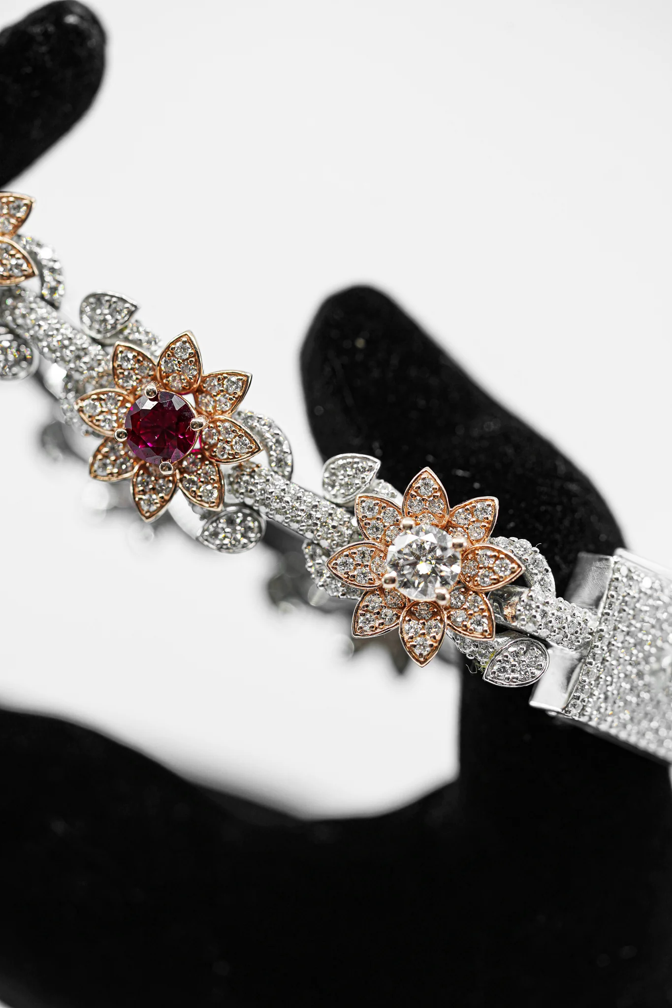 Two Tone Flower Bracelet - Image 2