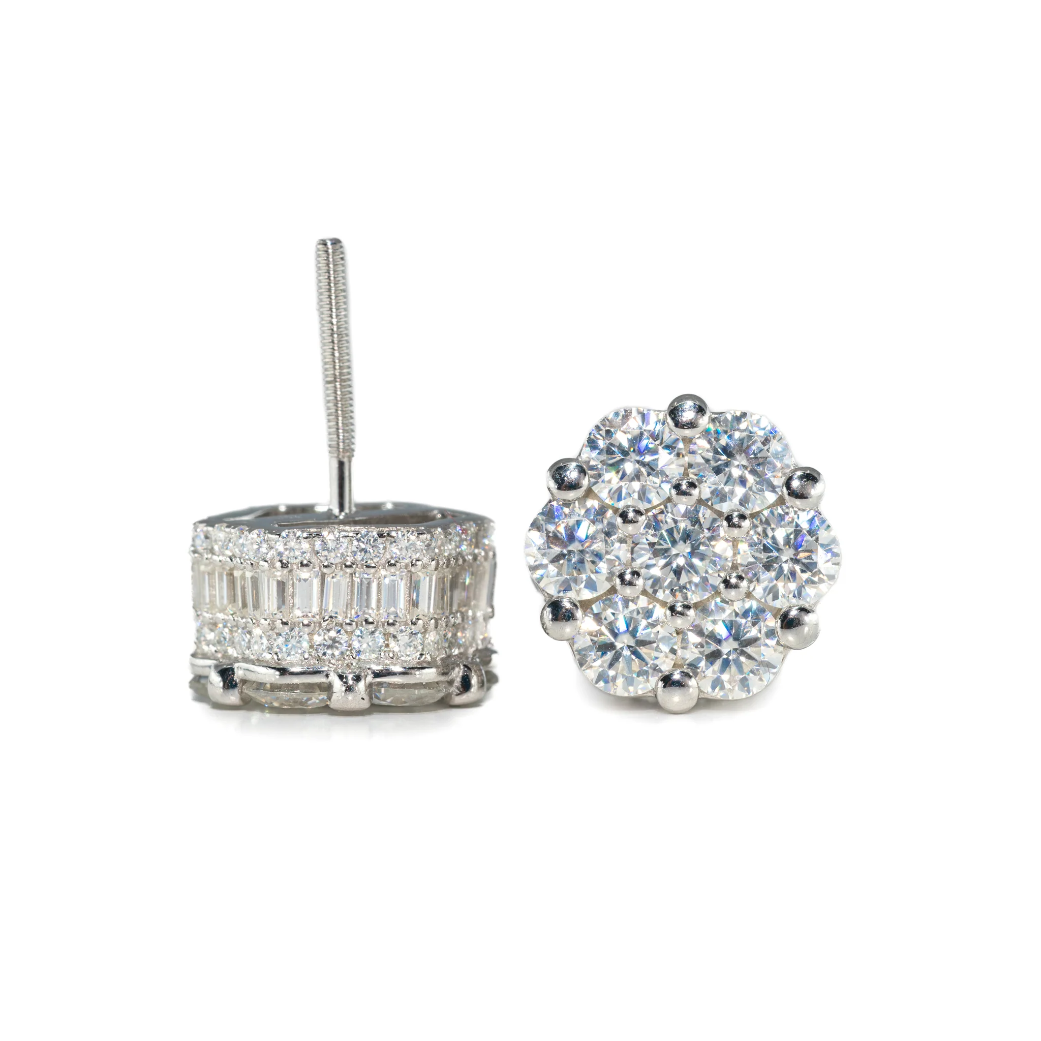 Flower Cluster Stud Earrings - Image 2