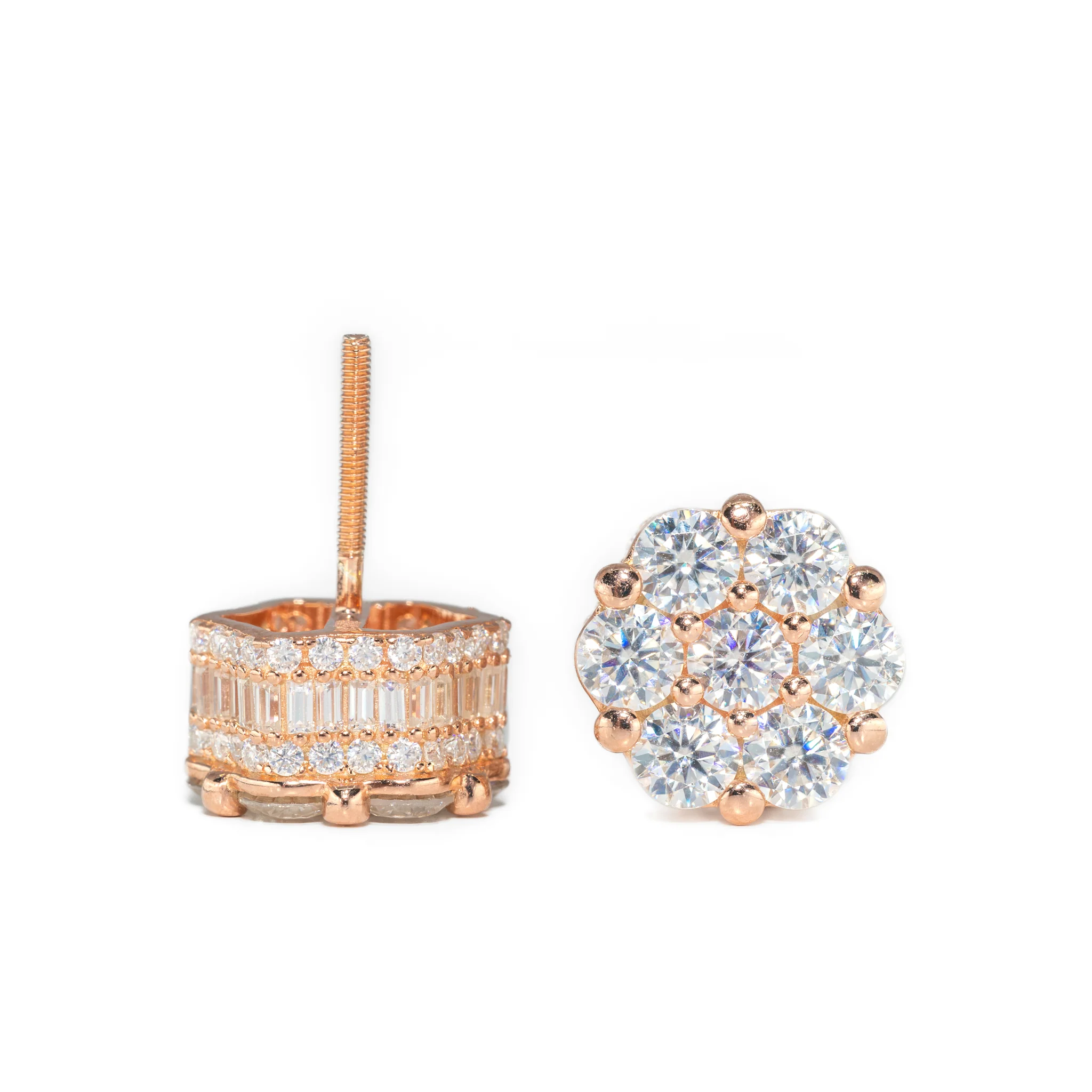 Flower Cluster Stud Earrings - Image 3