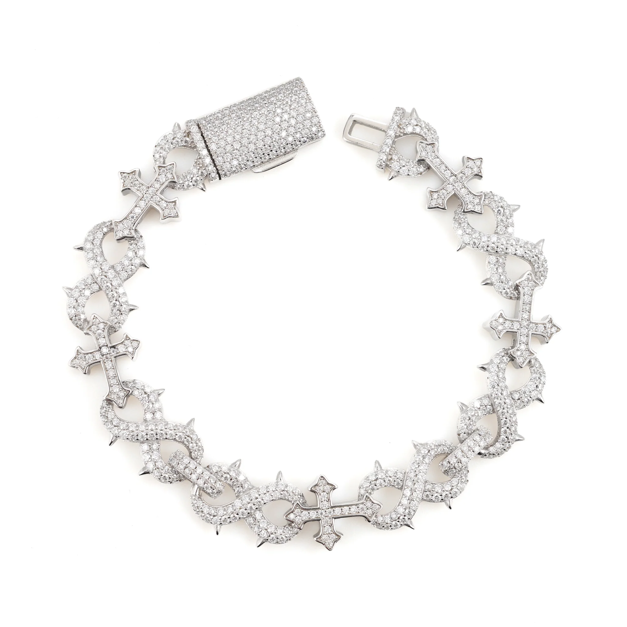 INFINITY SPIKE CROSS BRACELET
