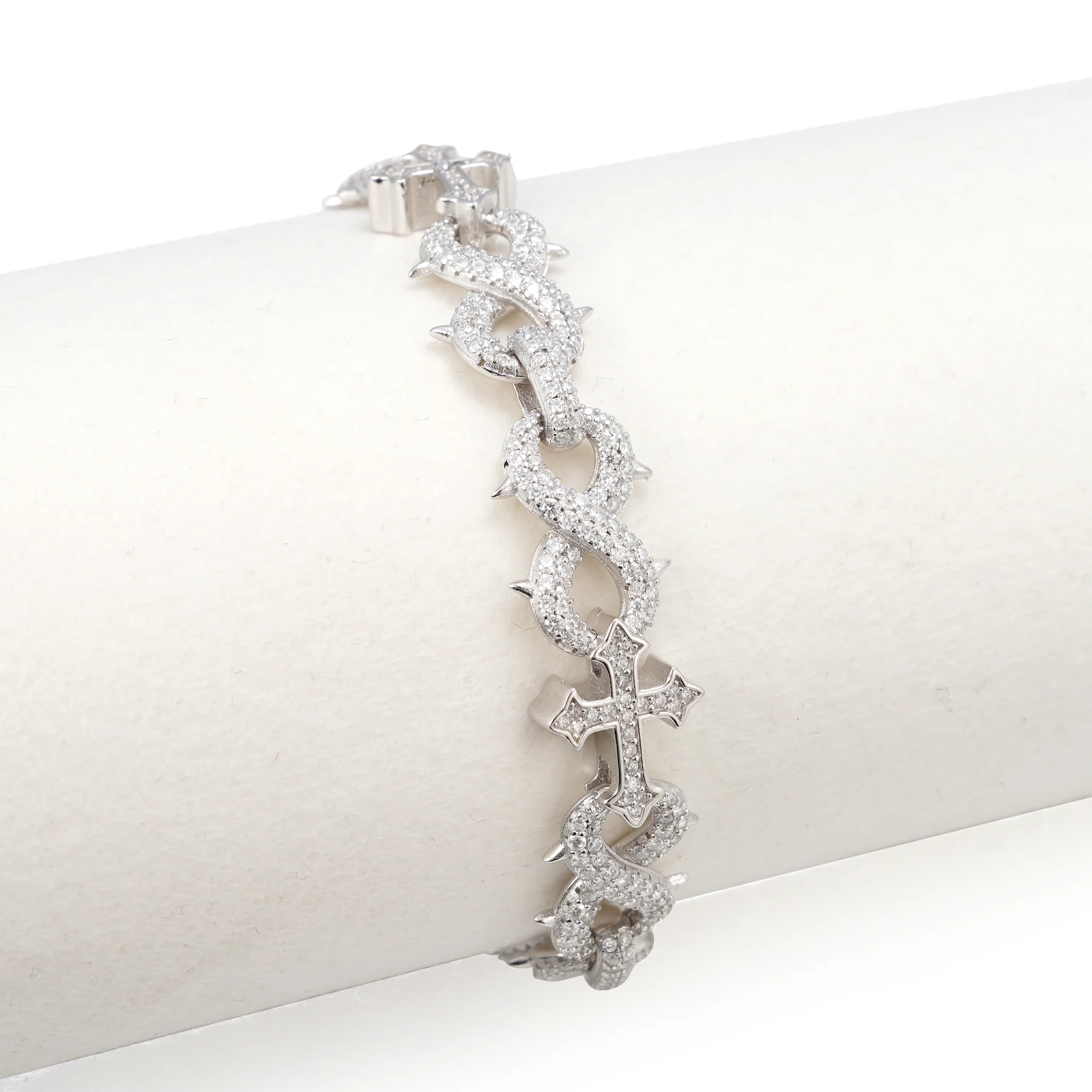 INFINITY SPIKE CROSS BRACELET - Image 2