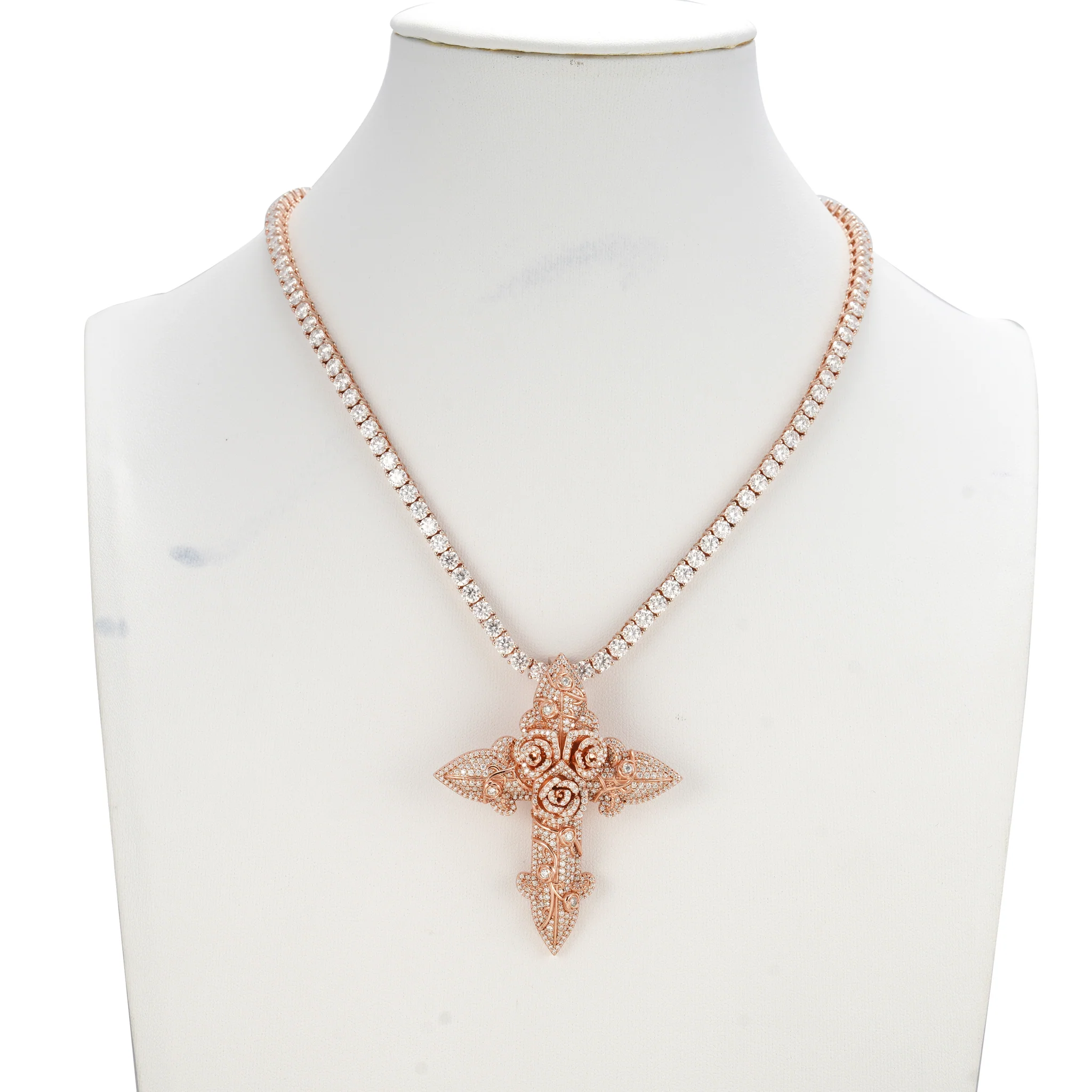 Cross With Roses Pendant - Image 4