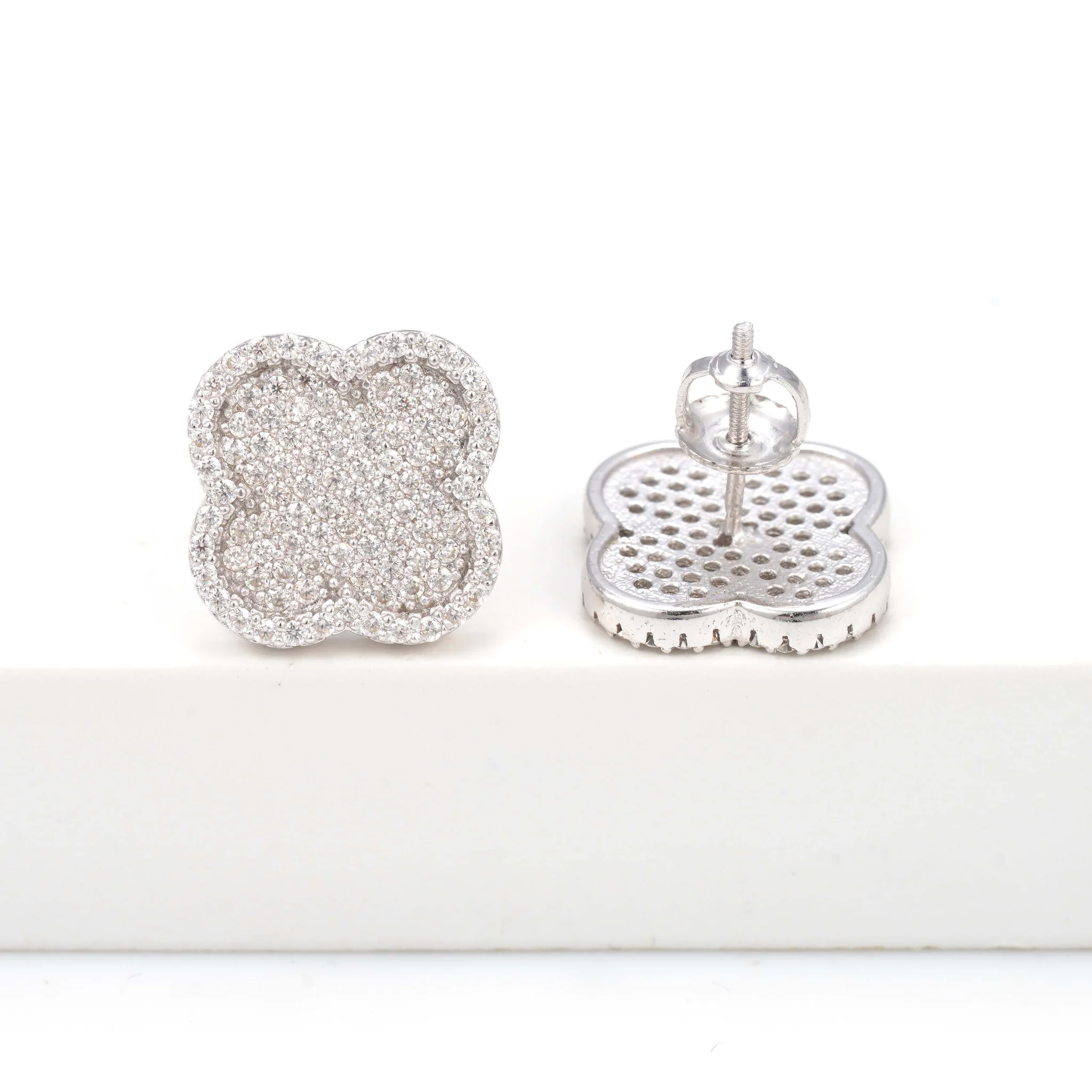 Iced Clover Earrings - Image 2