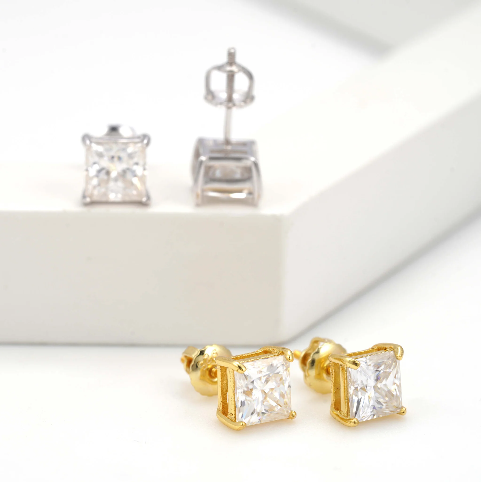 Square Stud Earrings - Image 4