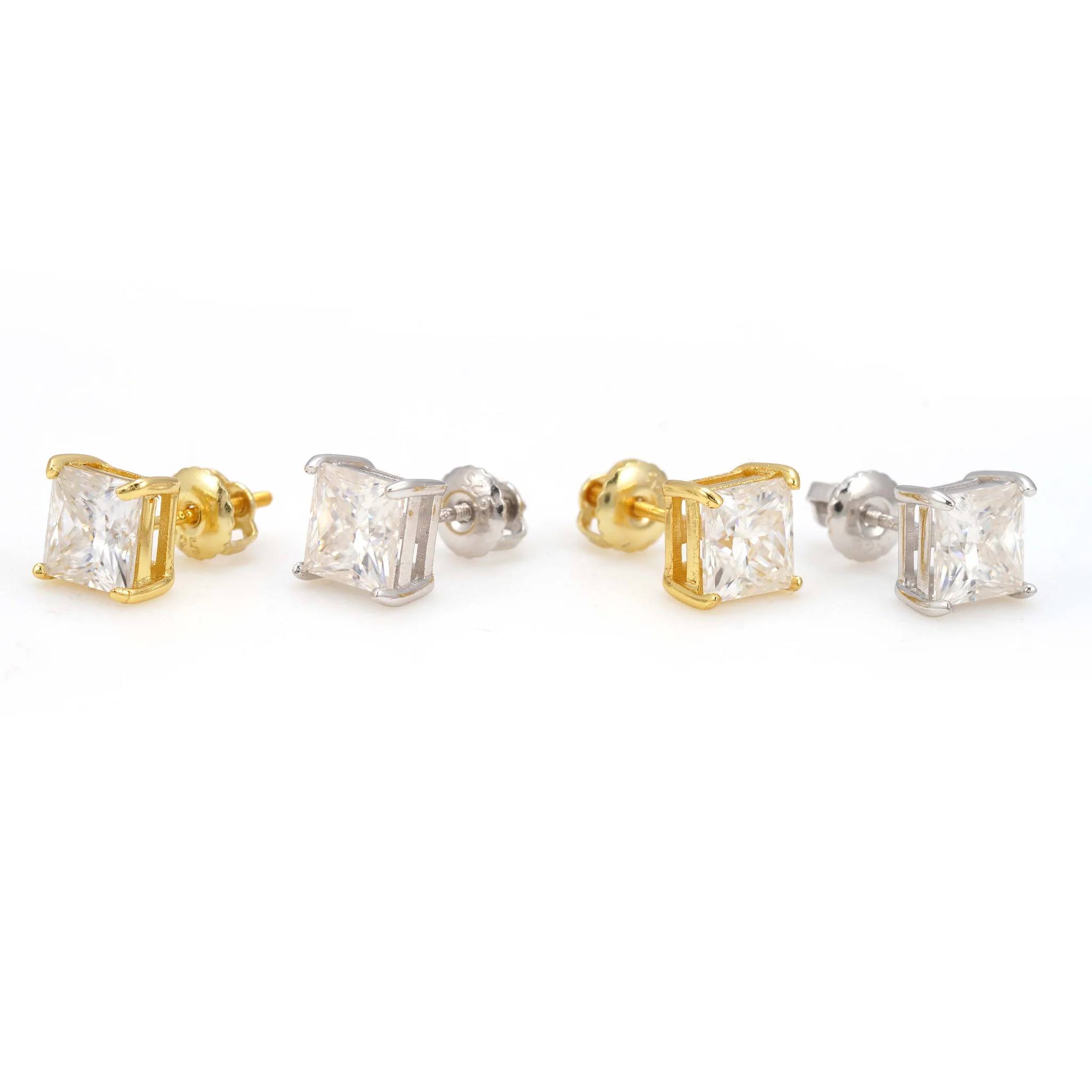 Square Stud Earrings - Image 3