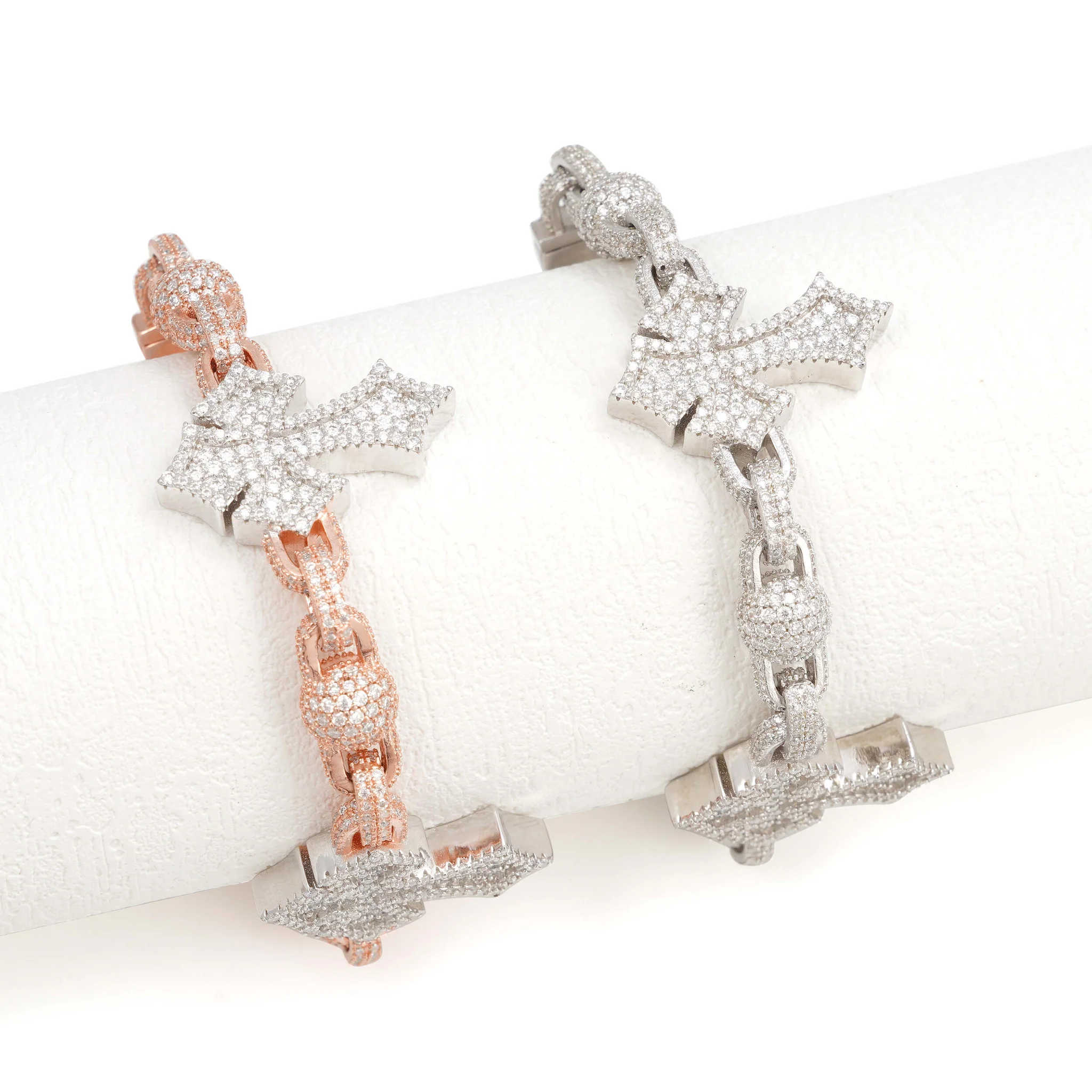 Iced Cross Link Bracelet - Image 2