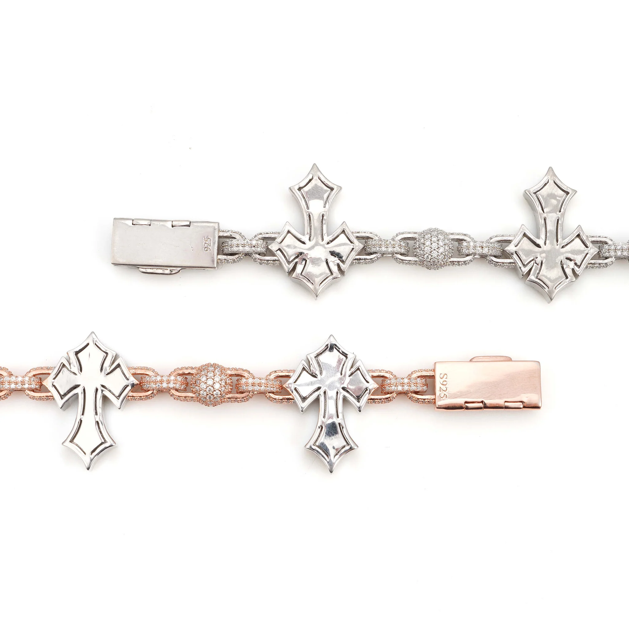 Iced Cross Link Bracelet - Image 6