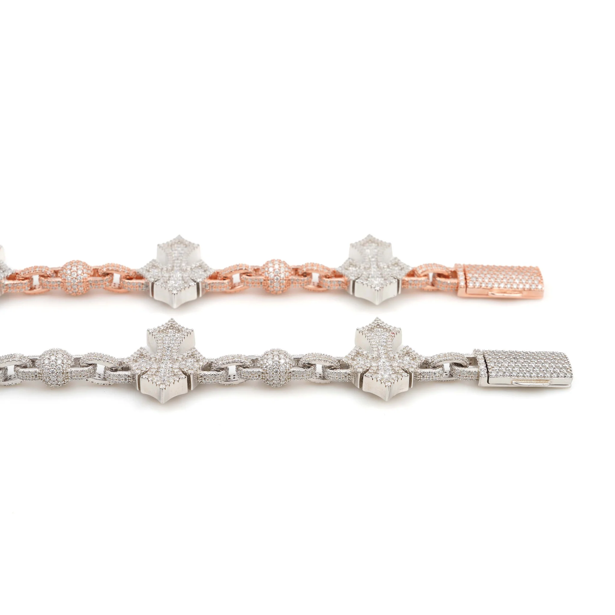 Iced Cross Link Bracelet - Image 4