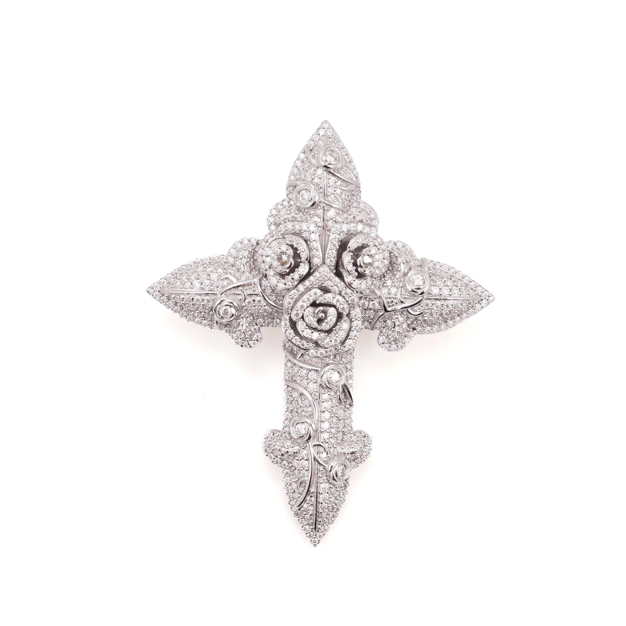 Cross With Roses Pendant - Image 2